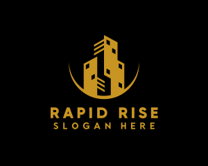 Gold High Rise Building logo design