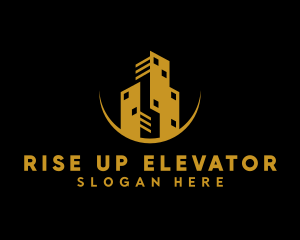 Gold High Rise Building logo design