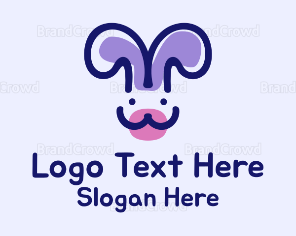 Smiling Pet Bunny Logo