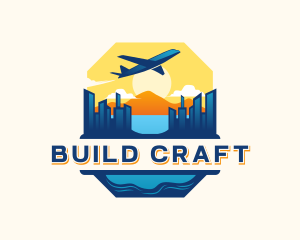 Travel Airplane Building logo design