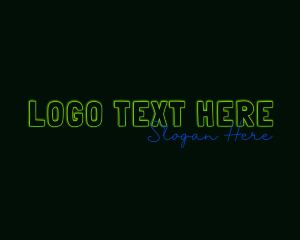 Technlogy - Neon Party Bar logo design