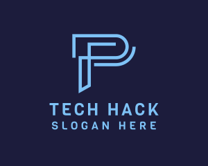 Hack - Software Tech Letter P logo design