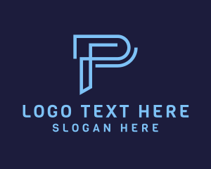 Application - Software Tech Letter P logo design