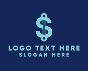 Money - Blue Dollar Technology logo design