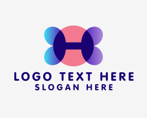 Exchange - Modern Digital Tech Letter H logo design