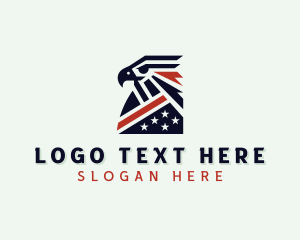 Stars And Stripes - USA Eagle Patriotic logo design