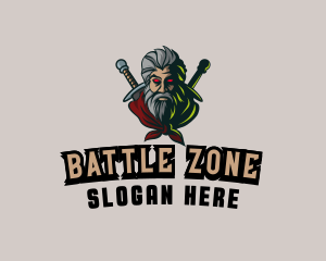Fighting - Warrior Swordsman Gaming logo design