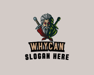 Video Game - Warrior Swordsman Gaming logo design