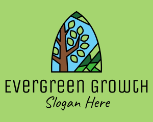 Growing - Nature Tree Mosaic logo design
