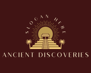 Ancient Mayan Pyramid logo design