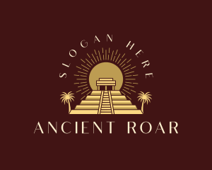 Ancient Mayan Pyramid logo design