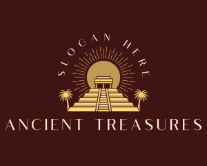 Ancient Mayan Pyramid logo design