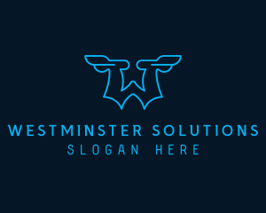 Logistics Wings Letter W logo design