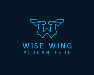 Logistics Wings Letter W logo design