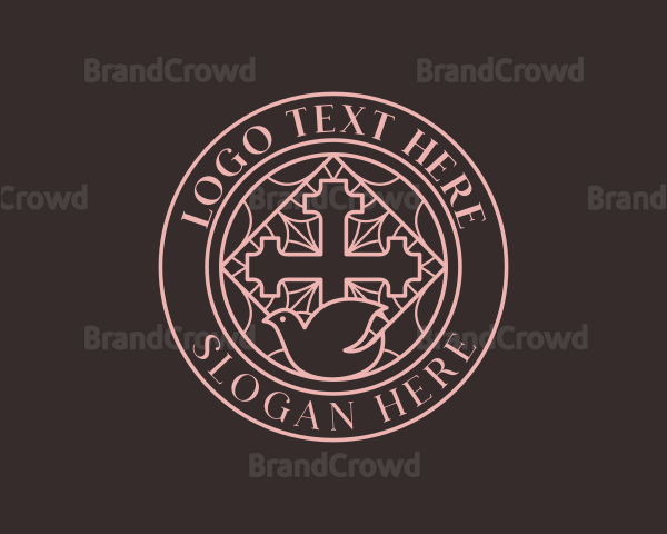 Bird Cross Christian Logo
