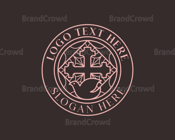 Bird Cross Christian Logo