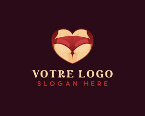 Erotic - Sexy Lingerie Heart logo design