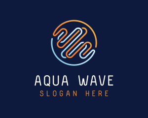 Digital Wave Line logo design