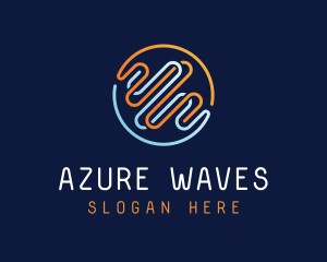 Digital Wave Line logo design