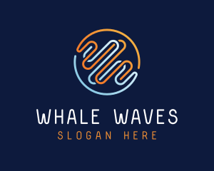 Digital Wave Line logo design