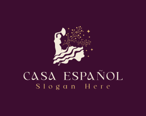 Spanish - Woman Flamenco Dance logo design