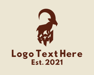 Goat - Wild Mountain Goat logo design