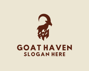 Goat - Wild Mountain Goat logo design