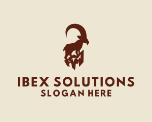 Ibex - Wild Mountain Goat logo design
