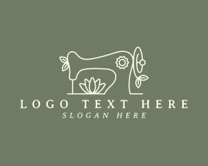 Floral Sewing Machine Logo