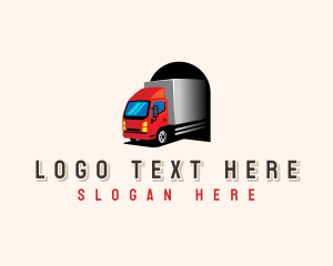 Flatbed - Truck Transport Delivery logo design