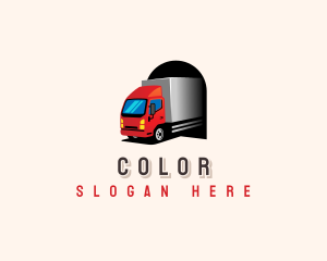 Flatbed - Truck Transport Delivery logo design