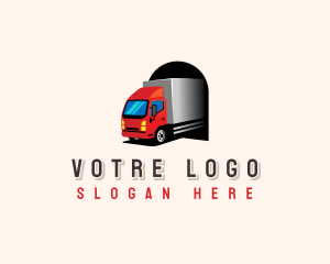 Logistics - Truck Transport Delivery logo design