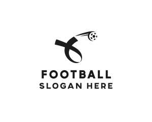 Soccer Football Ribbon logo design