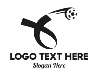 Soccer Football Ribbon Logo