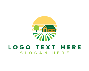 Grass Field Landscaping Logo