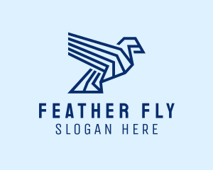 Geometric Bird Flight logo design