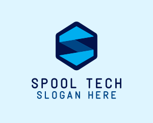 Hexagon Letter S Tech  logo design