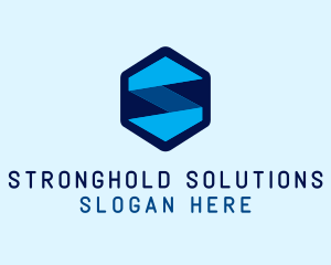 Hexagon Letter S Tech  logo design