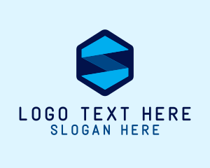 Networking - Hexagon Letter S Tech logo design