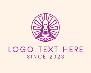 Purple - Minimalist Winemaker Badge logo design