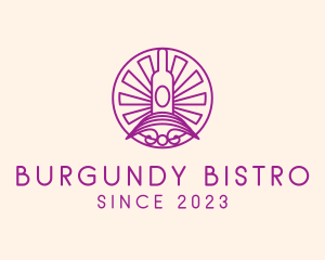 Burgundy - Minimalist Winemaker Badge logo design