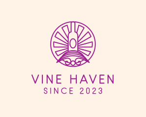 Minimalist Winemaker Badge logo design