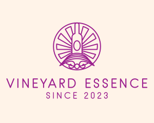 Minimalist Winemaker Badge logo design