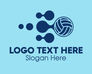 Volleyball Player - Volleyball Sports Equipment logo design