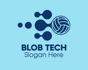 Blob - Volleyball Sports Equipment logo design