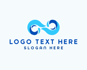 Ocean - Ocean Wave Infinity logo design