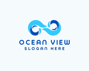 Ocean Wave Infinity logo design