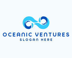 Ocean Wave Infinity logo design