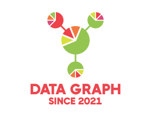 Chart - Molecule Pie Chart logo design