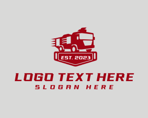 Cement Truck - Fire Truck Dispatch Vehicle logo design